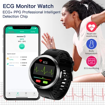  Xiaomi Smartwatch Moški Ženske PPG+EKG Monitor Srčnega utripa, Pametno Gledati AI Poročila, Vreme, temperatura monitor ip67 Fitnes Tracker