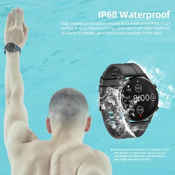  Novo Imilab W12 Pametno Gledati Moške Srčnega utripa Zaslon, Spanje Zaslon za Šport Fitnes Tracker Smartwatch Za Xiaomi IOS Android