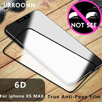  IIRROONN Anti Peeping Kaljeno Steklo Za iPhone 6 7 8 plus X XR XS Zaščitnik zaslon Za iPhone 7 plus 6D Film Zaščita Zasebnosti