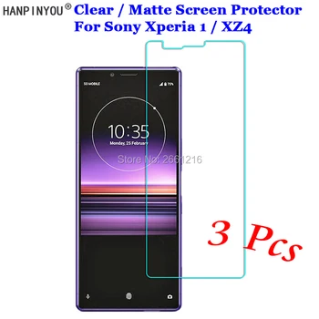  3 Kos/Veliko Za Sony Xperia 1 / XZ4 / 10 / 10 Plus HD Brisanje / Anti-Glare Mat Spredaj Zaščitnik Zaslon na Dotik Film Zaščito Kože