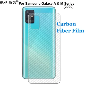  Za Samsung Galaxy A51 A71 A01 A11 A31 M11 M21 M21s M31 5G Trajne 3D Anti-fingerprint Ogljikovih Vlaken Zadnji Film Screen Protector