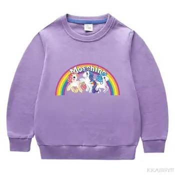  Moj Mali Otroka dekle, ponija Padec fantje in dekleta sweatshirts risanka puloverji vrh Otrok dolg rokav T-shirt majica oblačila